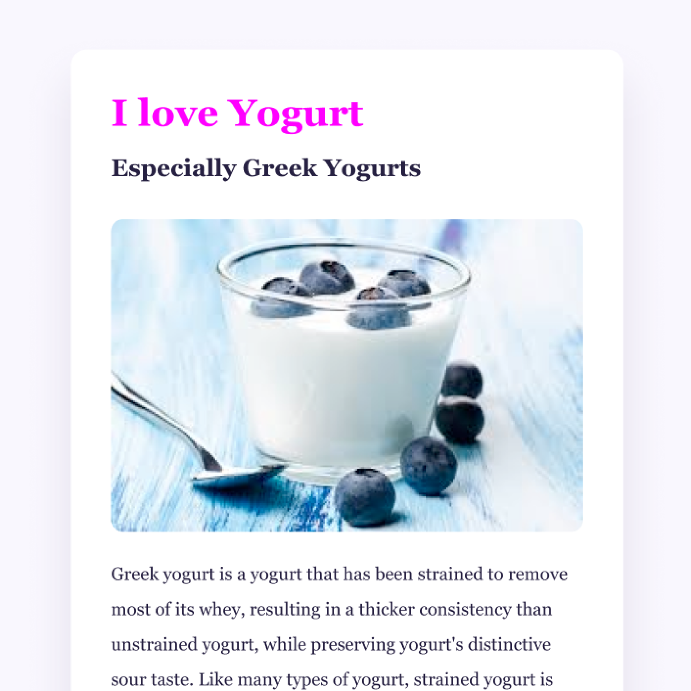 Picture of yoghurt